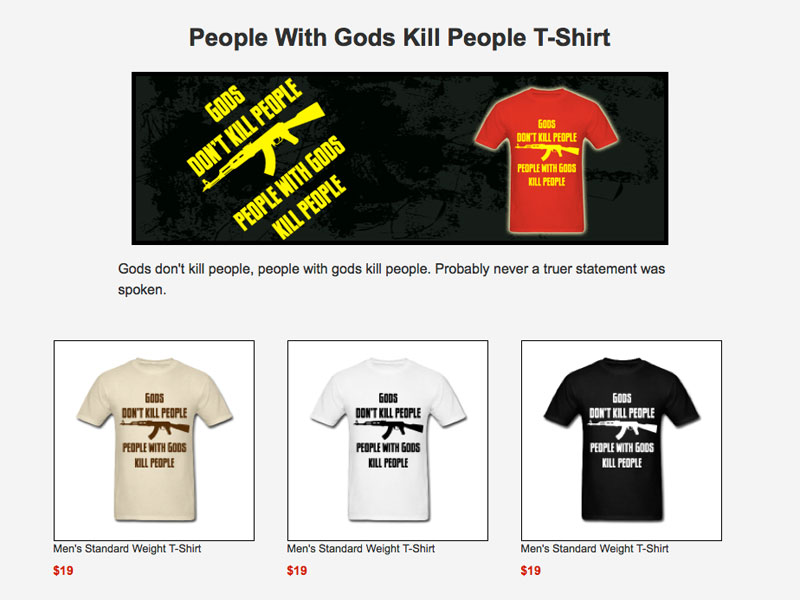 T-Shirt · Gods Don't Kill People